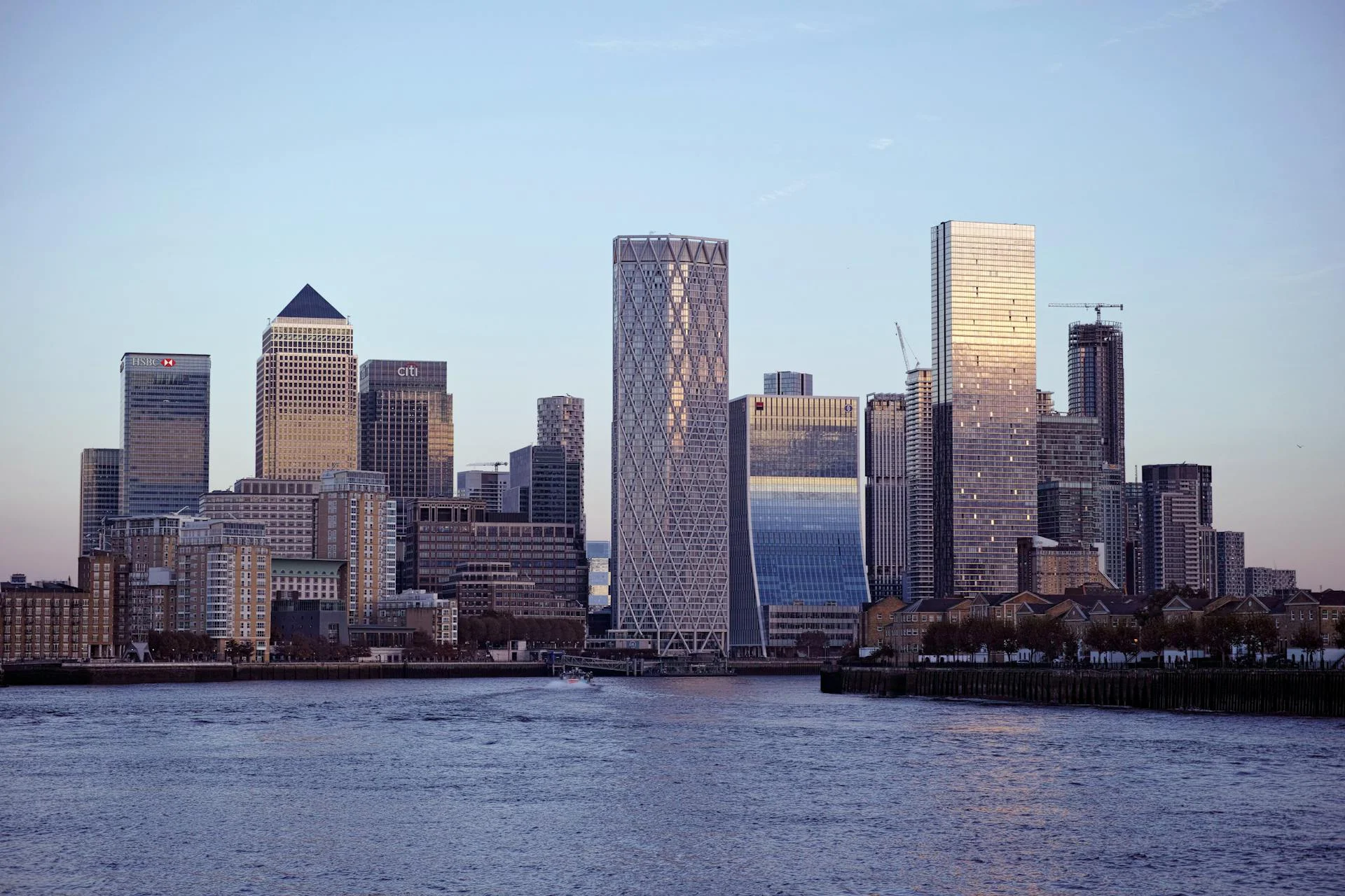 Canary Wharf Skyline by Thames