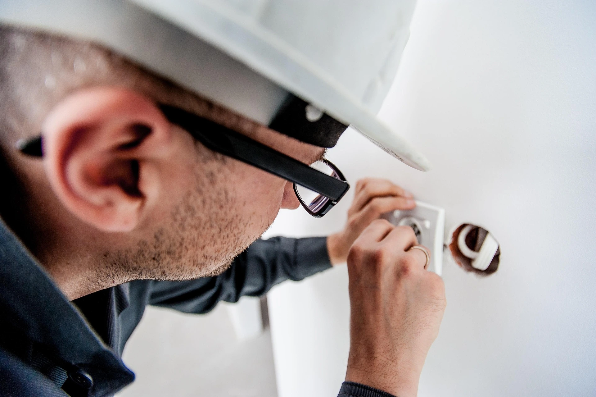 electrician fixing panel