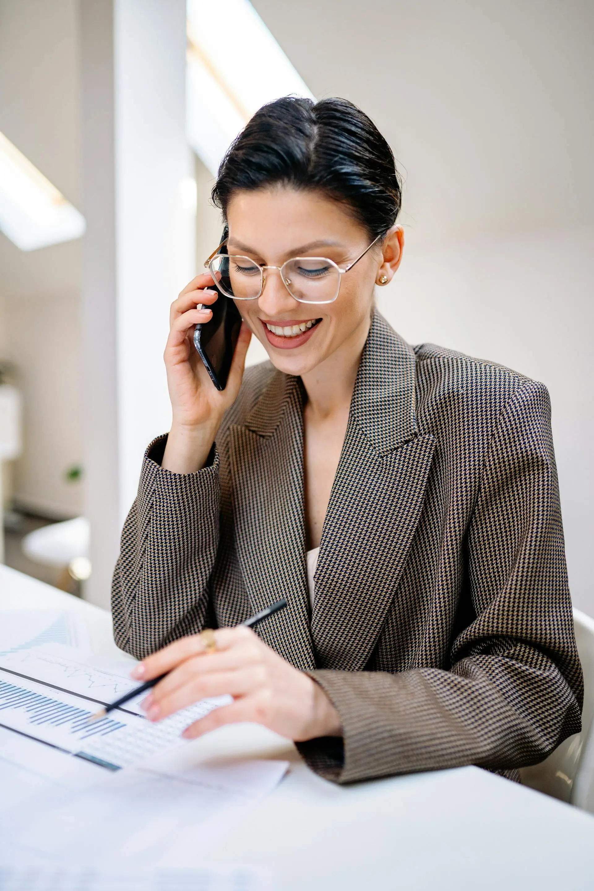Property Management at desk