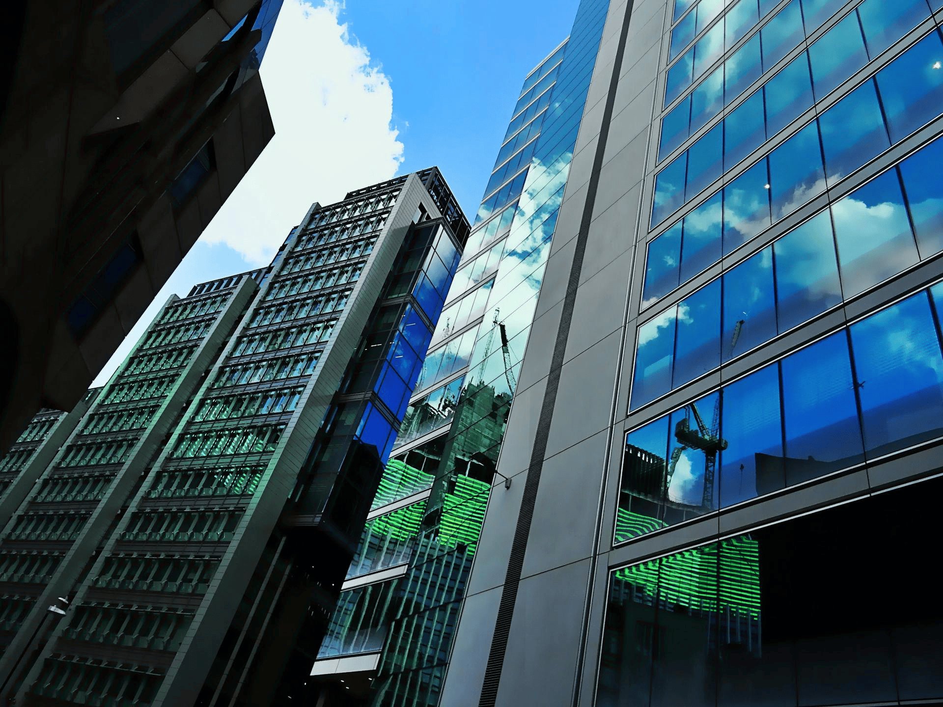 London glass buildings