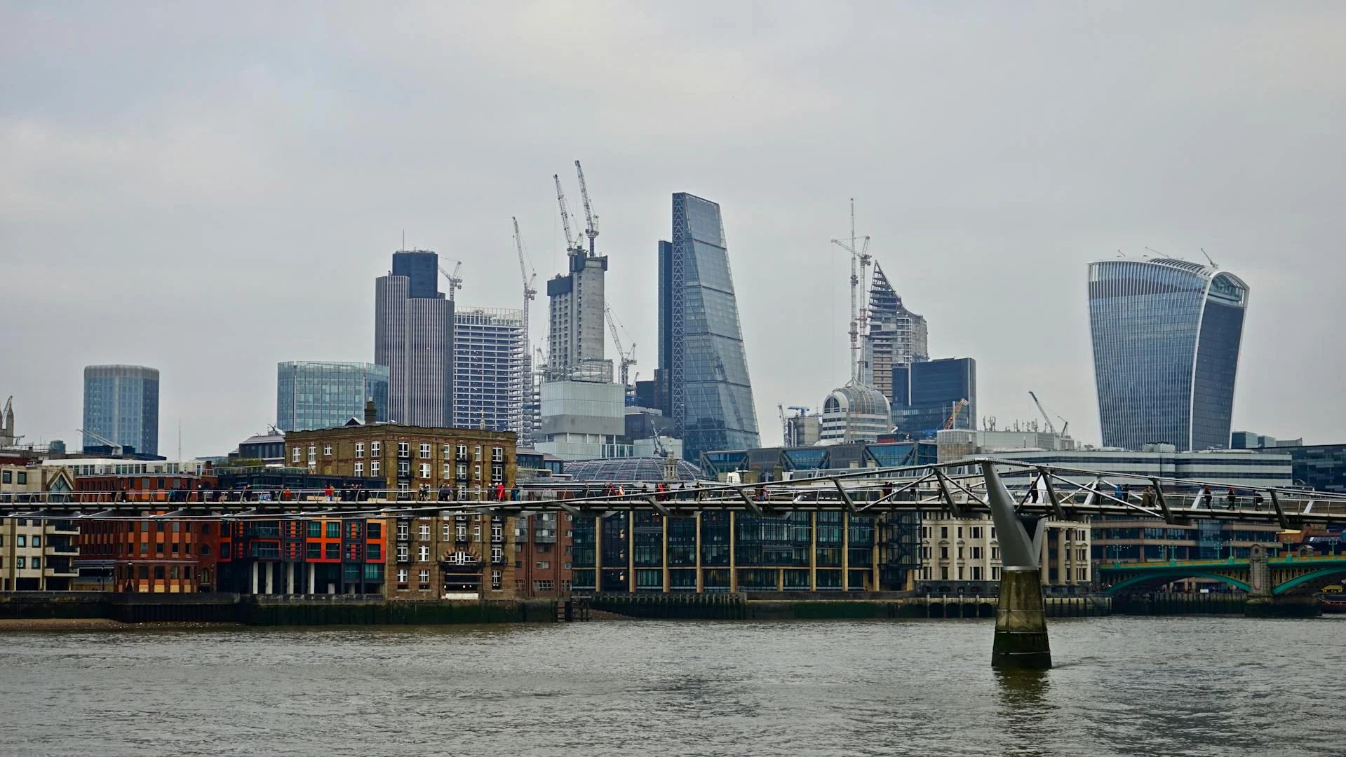 London skyline by Thames
