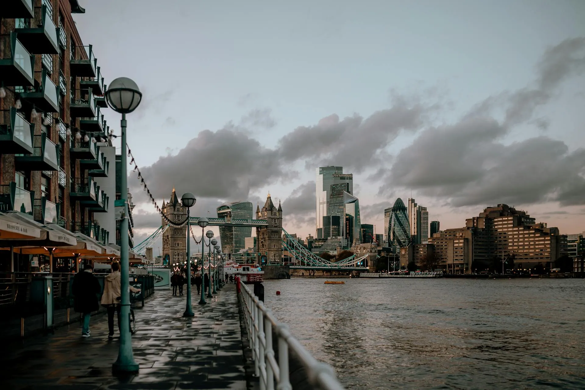 View of Tower Bridge by The Thames